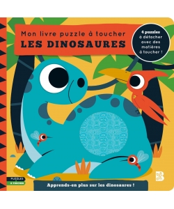 Mon Livre Puzzle A Toucher - Les Dinosaures