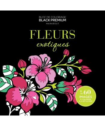 Carnet Black Premium - Fleurs Exotiques
