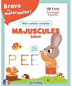 Bravo Les Maternelles - Mon Cahier Ardoise - Majuscules Baton Des 4Ans