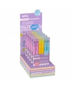 Highlighter Erasable Double Tip 6/Pack - Apli