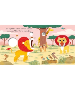 Livre Marionnette Sonore - Petit Lion Dans La Savane