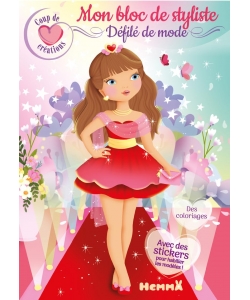 Coup De Coeur Creations - Mon Bloc De Styliste - Defile De Mode - Avec Des Stickers Pour Habiller Le