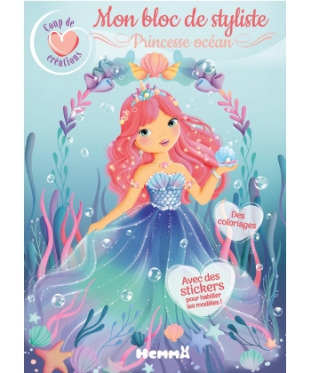 Coup De Coeur Creations - Mon Bloc De Styliste - Princesse Ocean +Stickers