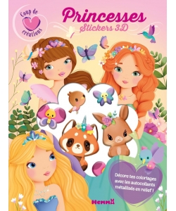 Coup De Coeur Creations - Princesses - Stickers 3D - Decore Tes Coloriages Avec Les Autocollants Met