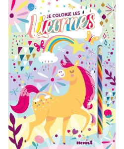 Je Colorie Les Licornes - Avec Stickers +Crayon Arc-En-Ciel
