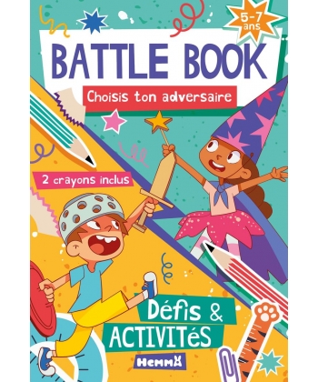Battle Book (5-7 Ans) - Defis & Activites - Choisis Ton Adversaire - 2 Crayons Inclus