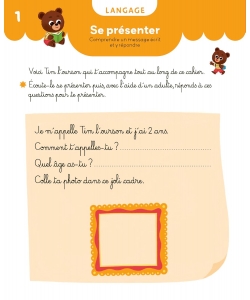 Mon Cahier Maternelle Toute Petite Section 2-3 Ans