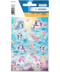 Happy Unicorn Transpuffy - Stickers Herma