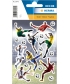 Footballer In Action Glittery - Sticker Herma
