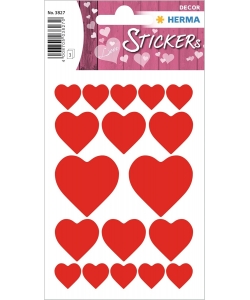 Hearts Red - Sticker Herma