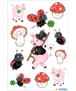 Sticker Decor Happy Brighter Glittery