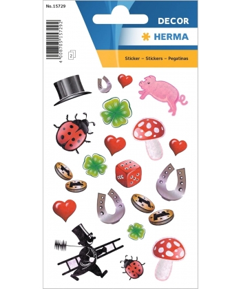 Sticker Decor Happy Symbols Glittery