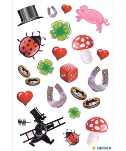 Sticker Decor Happy Symbols Glittery