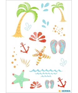 Sticker Decor On The Beach Glittery