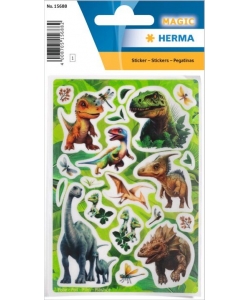 Dino World Foil Glittery - Sticker Herma