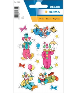 Sticker Decor Clown Glittery