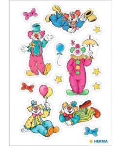 Sticker Decor Clown Glittery