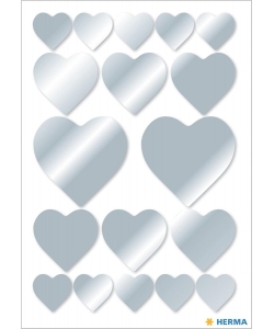 Sticker Decor Heart Silver