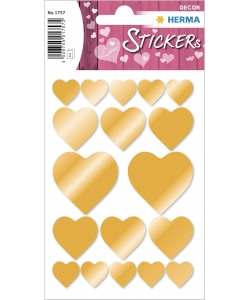 Sticker Decor Heart Gold