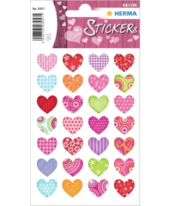 Sticker Decor Colorful Hearts