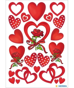 Sticker Decor Hearts And Roses