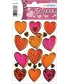 Hearts Gold Embossed - Sticker Herma