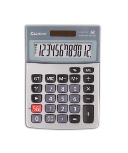 Calculator Comix 12 Digits Silver Cs-1222