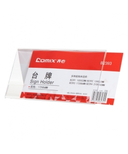 Sign Holder Comix Desktop V Shape 172X86Mm Clear B2393