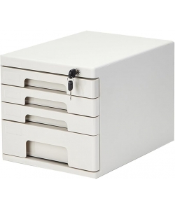 Storage Drawers Comix 4 Drawers W/Lock Grey B2251