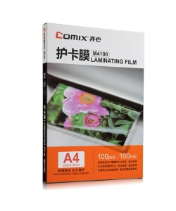 Laminating Pouch Comix A4 100 Micron 100/Pack Transparent M4100