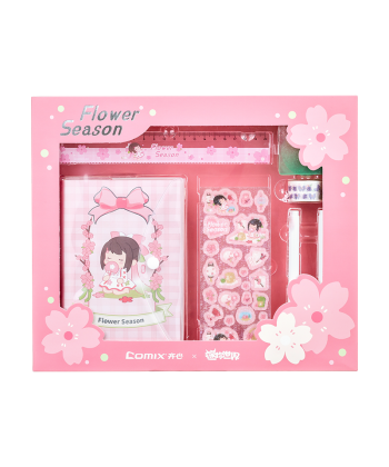 Notebook Set Comix Flower Season Pink Mwt0008