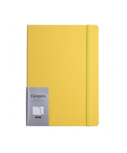 Notebook Comix A5 Ruled 112Sh Leather W/Elastic Compera L.Blue C8011