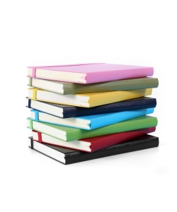 Notebook Comix A5 Ruled 112Sh Leather W/Elastic Compera Red C8011