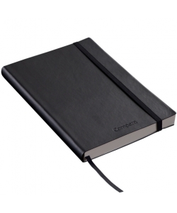 Notebook Comix A5 Ruled 154Sh Leather W/Elastic Compera Black C8002