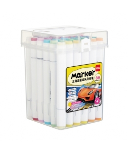 Marker Comix Double Tip Triangular 1-6Mm 36/Pack Zymk07-36