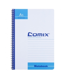 Notebook Comix A5 Ruled 50Sh Spiral Assorted C4514