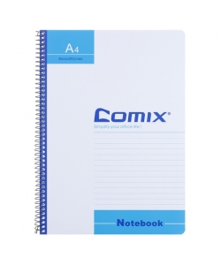 Notebook Comix A4 Ruled 80Sh Spiral Assorted C4513