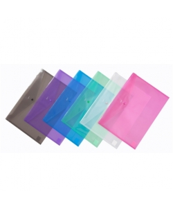 File Envelope Comix Pp A3 W/Bottom Blaze Clear A1852