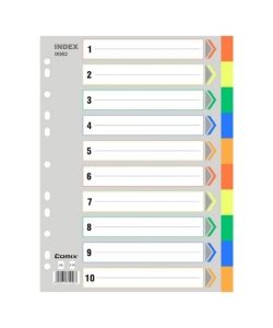 Divider Comix A4 Pp 1-10 10Tabs Assorted Ix902