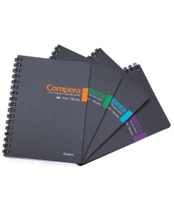 Notebook Comix Compera A6 Ruled 50Sh Pp Spiral W/Elastic Assorted Cpa6507
