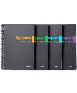 Notebook Comix Compera A6 Ruled 50Sh Pp Spiral W/Elastic Assorted Cpa6507