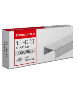 Staples Comix 24/06 1000/Pack Silver B3058