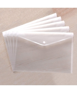 File Envelope Flexoffice A4 W/Buttom W/Name Pocket Clear 0.1
