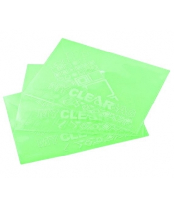 File Envelope Flexoffice A4 W/Buttom Neon Green 0.18Mm Fo-Cb