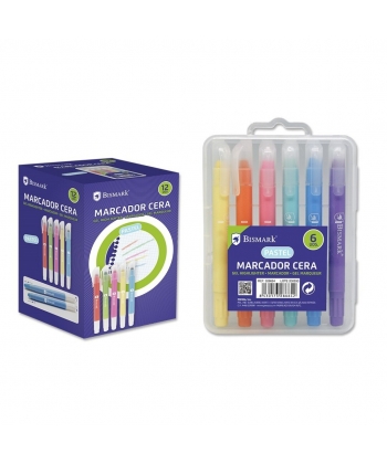 Wax Marker Bismark 6/Pack Pastel Solid 328664