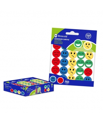 Sticker Bismark Faces Gomets Adhesives 20Mm 25 Pcs X10 Sh./Bag 327336