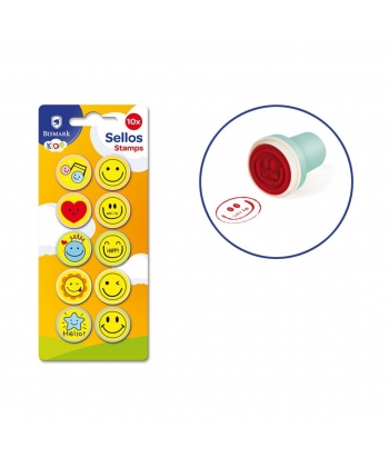 Stamp Bismark Emojies 10/Pack 332357