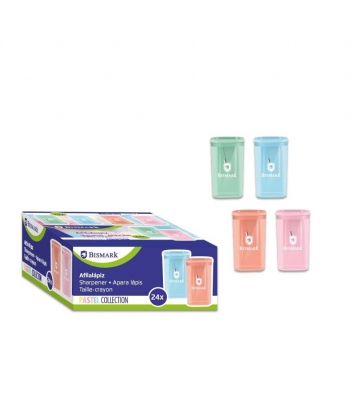 Sharpener Bismark W/Container Pastel Color 331266