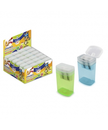 Sharpener Bismark W/Container Double Plastic