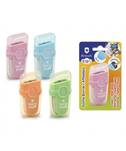 Sharpener And Eraser Bismark Pastel Color Blister 329471